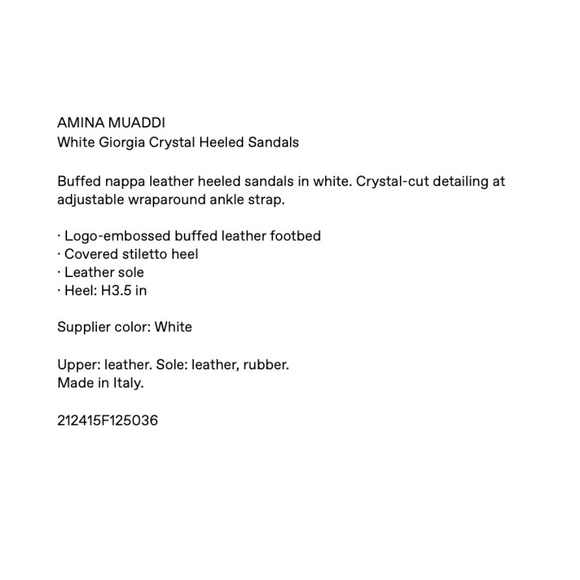 Amina Muaddi Georgia Crystal Embellished Leather Sandals New With Tags U… - Picture 10 of 12